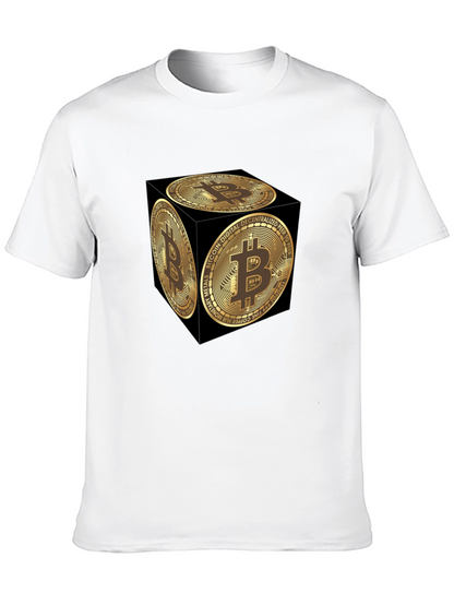 Bitcoin Cube Graphic Tee - Crypto Currency Fashion