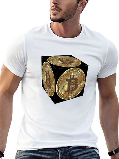 Bitcoin Cube Graphic Tee - Crypto Currency Fashion