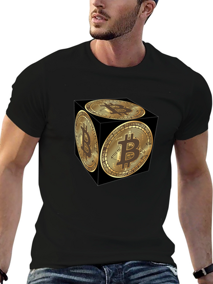 Bitcoin Cube Graphic Tee - Crypto Currency Fashion