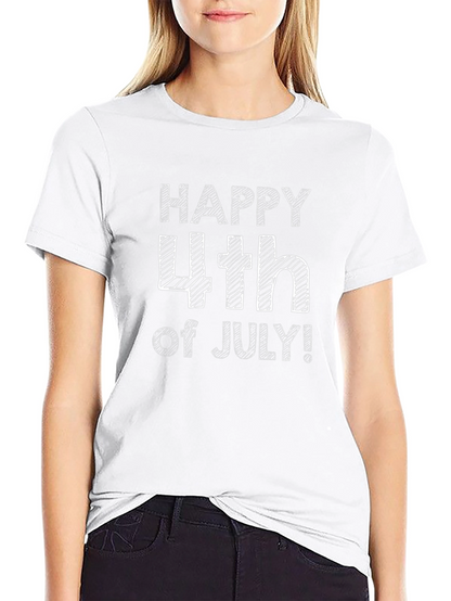 Happy 4th of July Graphic Tee - Black