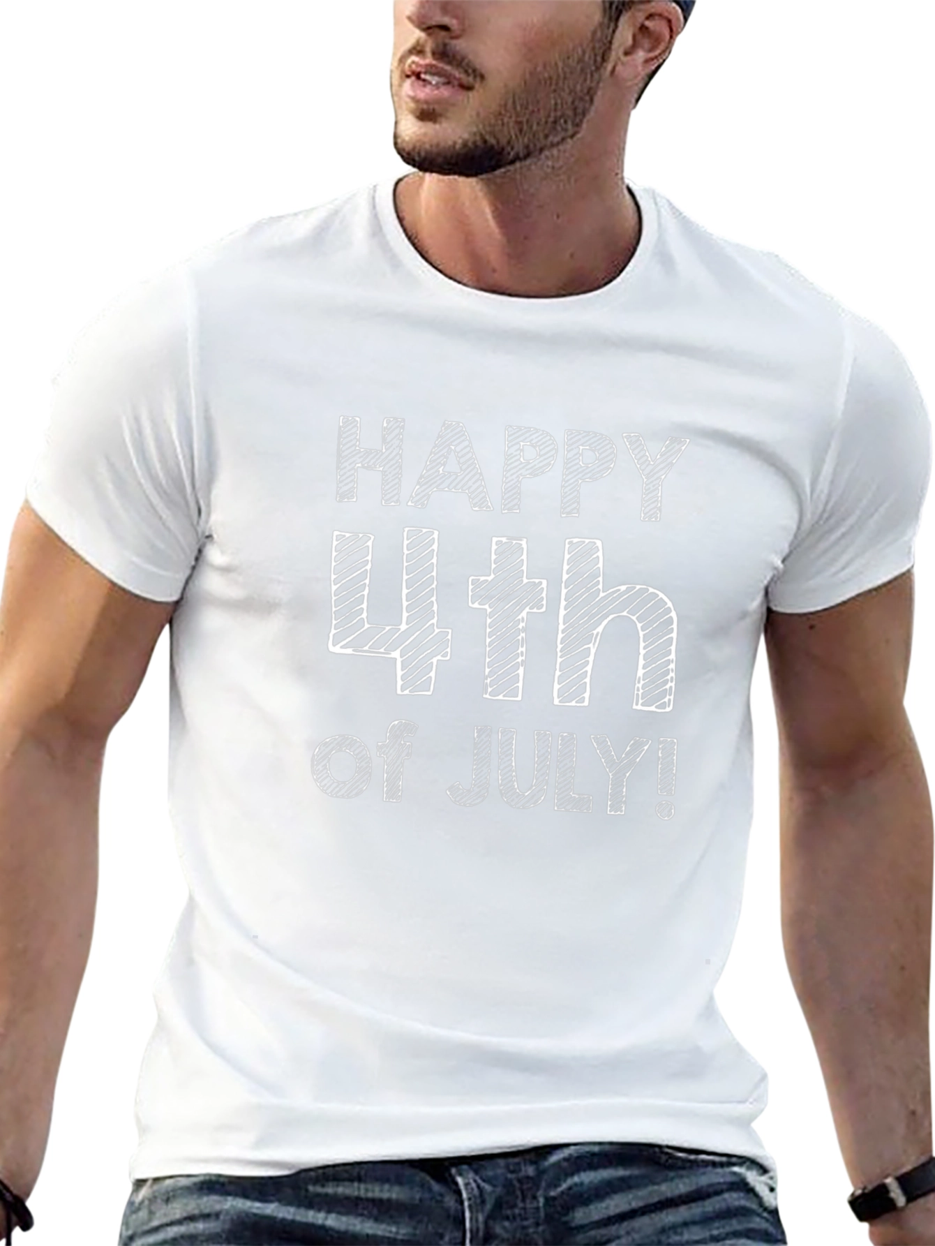 Happy 4th of July Graphic Tee - Black