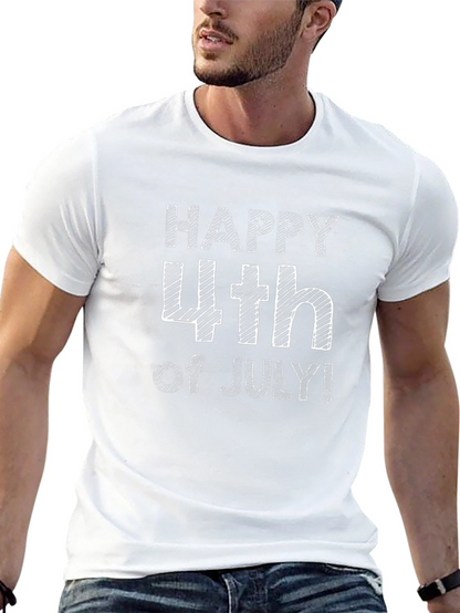 Happy 4th of July Graphic Tee - Black