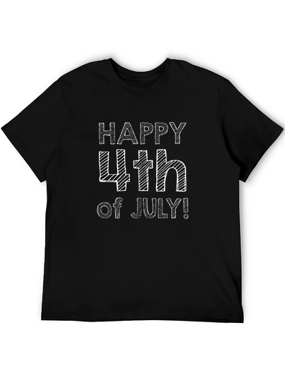 Happy 4th of July Graphic Tee - Black