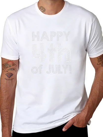 Happy 4th of July Graphic Tee - Black