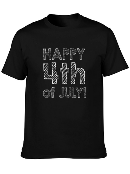 Happy 4th of July Graphic Tee - Black