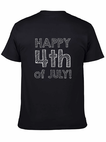 Happy 4th of July Graphic Tee - Black