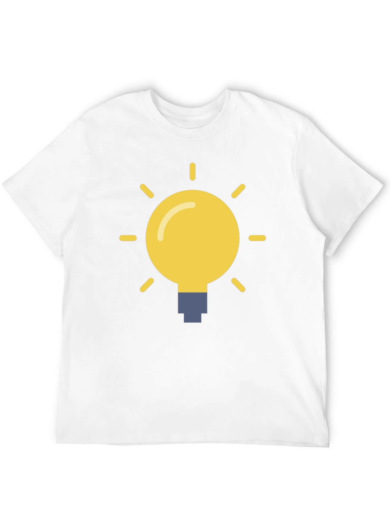 Idea Lightbulb Graphic Tee - Black Cotton T-Shirt