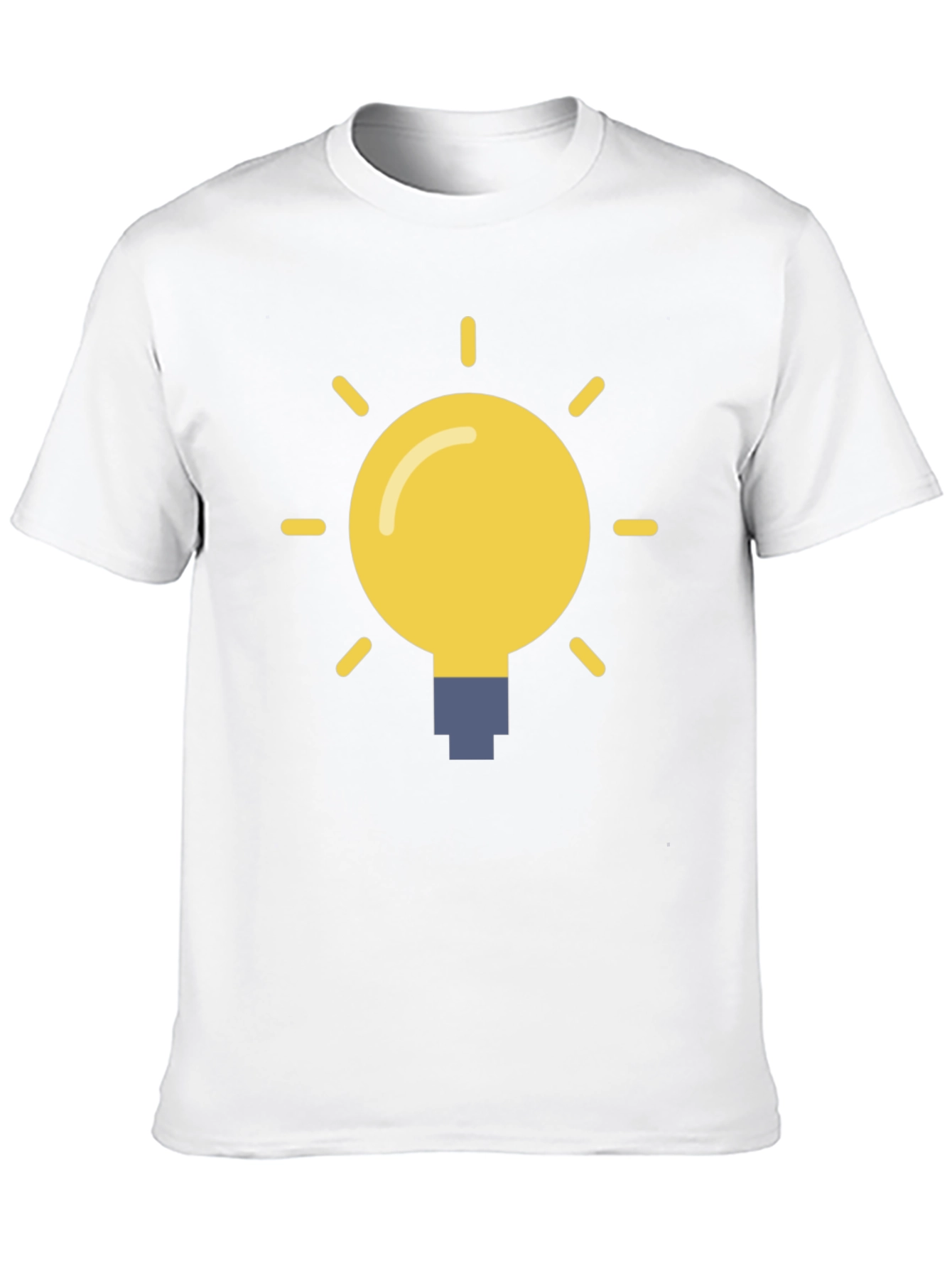 Idea Lightbulb Graphic Tee - Black Cotton T-Shirt
