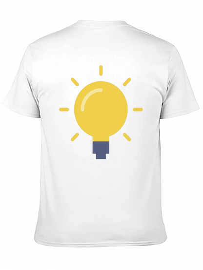 Idea Lightbulb Graphic Tee - Black Cotton T-Shirt