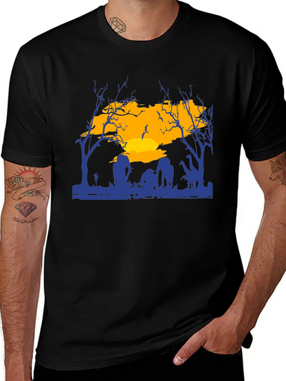 Zombie Graveyard Sunset T-Shirt