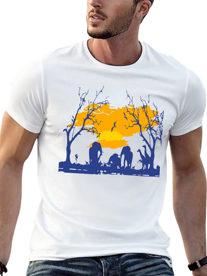 Zombie Graveyard Sunset T-Shirt
