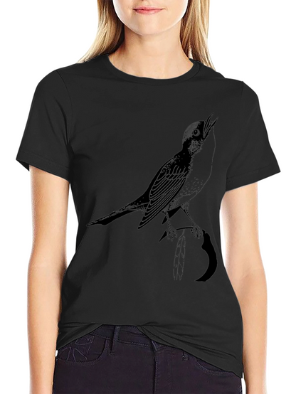 Bird Graphic Black Tee - Stylish Mens Casual Wear