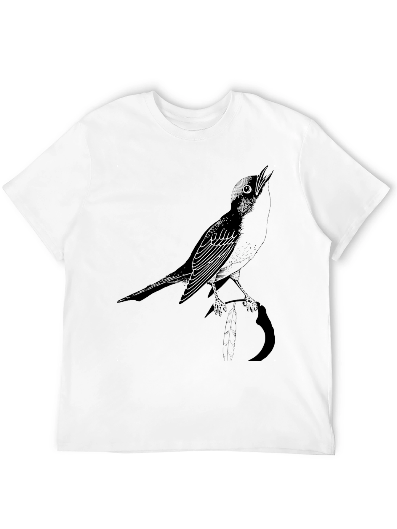 Bird Graphic Black Tee - Stylish Mens Casual Wear