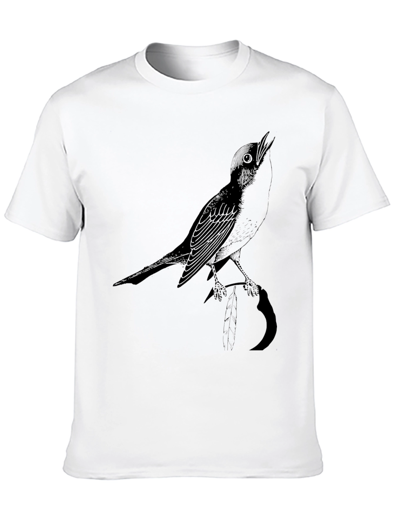 Bird Graphic Black Tee - Stylish Mens Casual Wear