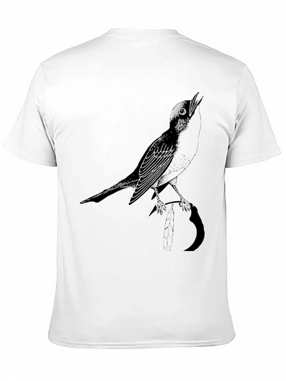 Bird Graphic Black Tee - Stylish Mens Casual Wear