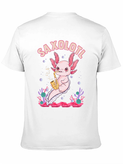 Saxolotl T-Shirt - Axolotl Saxophone Musician Tee