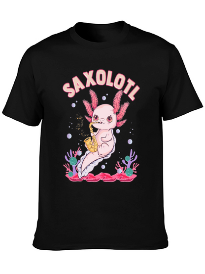 Saxolotl T-Shirt - Axolotl Saxophone Musician Tee