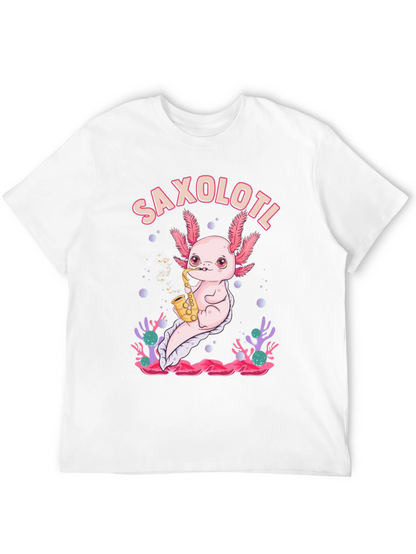 Saxolotl T-Shirt - Axolotl Saxophone Musician Tee