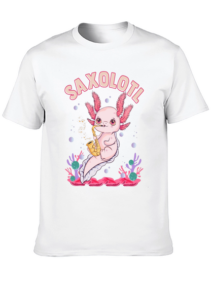 Saxolotl T-Shirt - Axolotl Saxophone Musician Tee