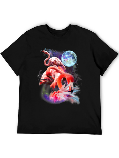 Flamingo Moon Graphic T-Shirt - Unique & Stylish
