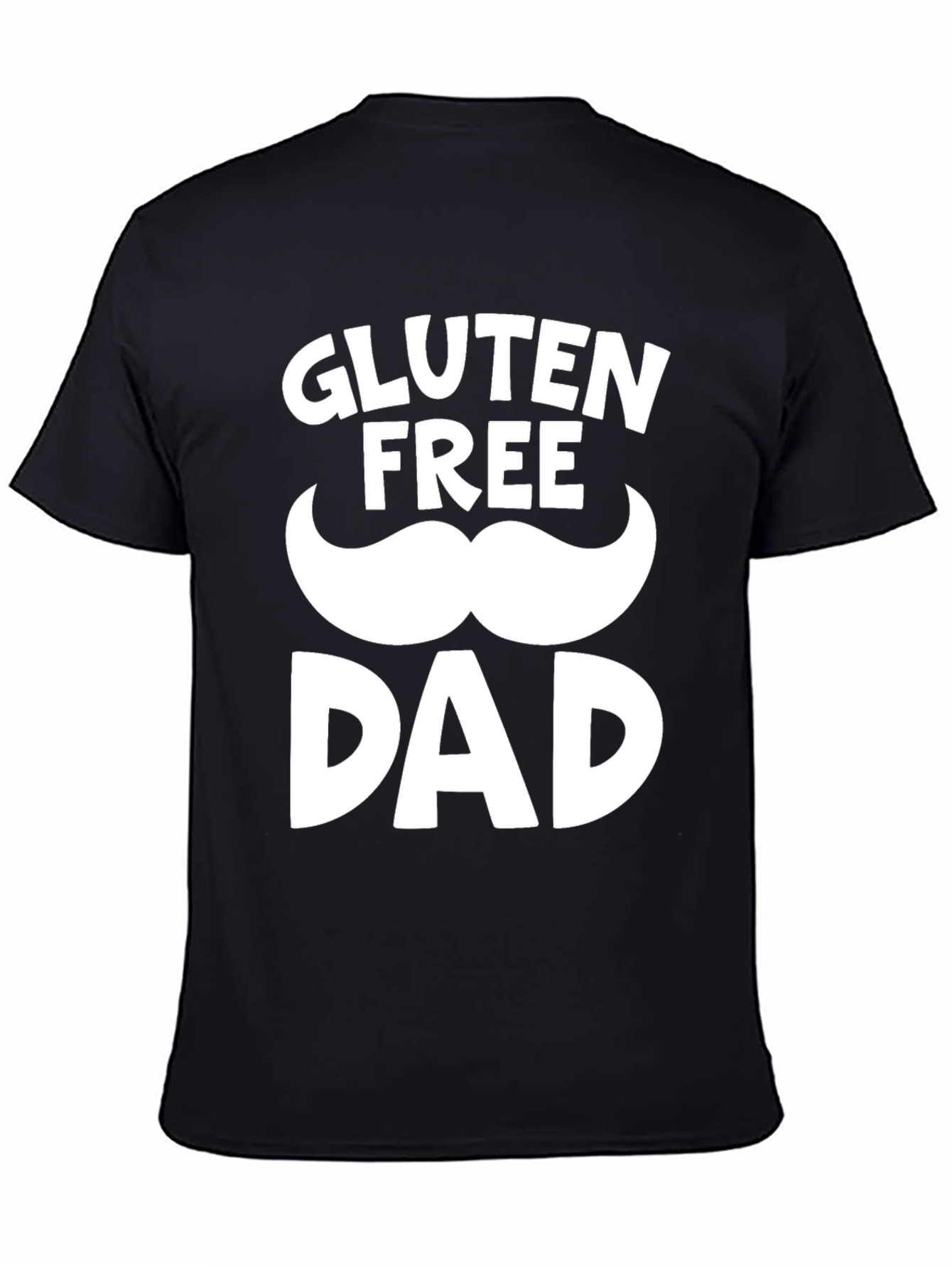 Gluten Free Dad Black Graphic T-Shirt
