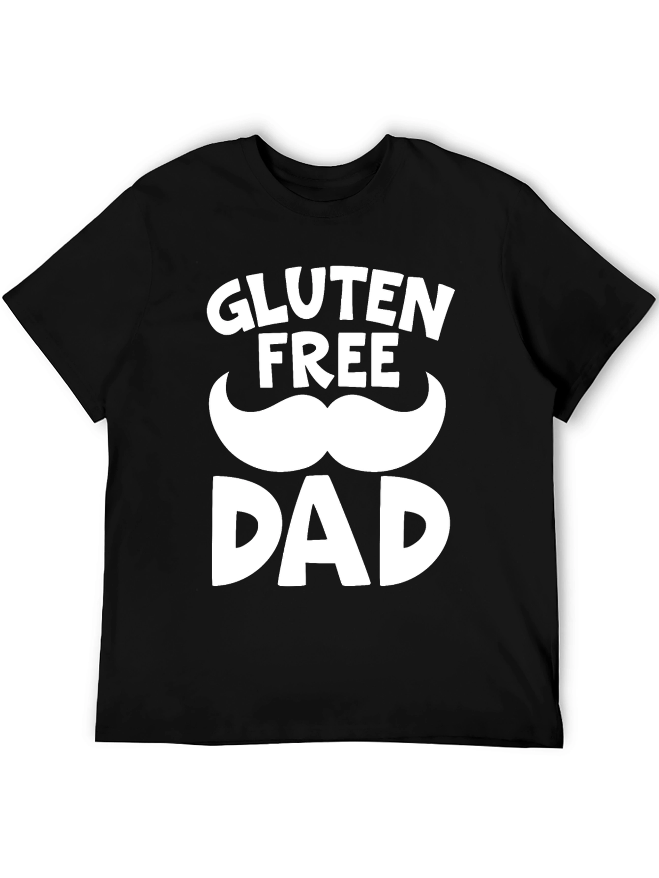 Gluten Free Dad Black Graphic T-Shirt