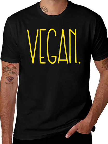 Vegan Graphic Tee - Black Cotton T-Shirt