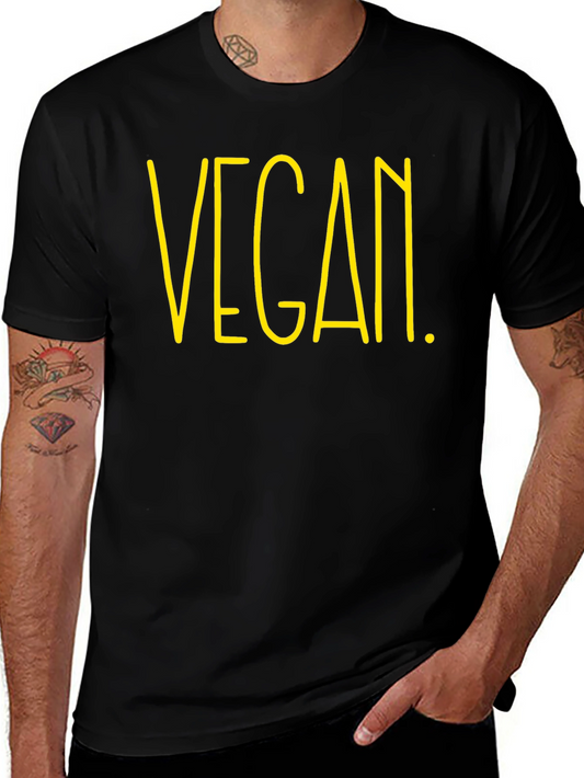 Vegan Graphic Tee - Black Cotton T-Shirt