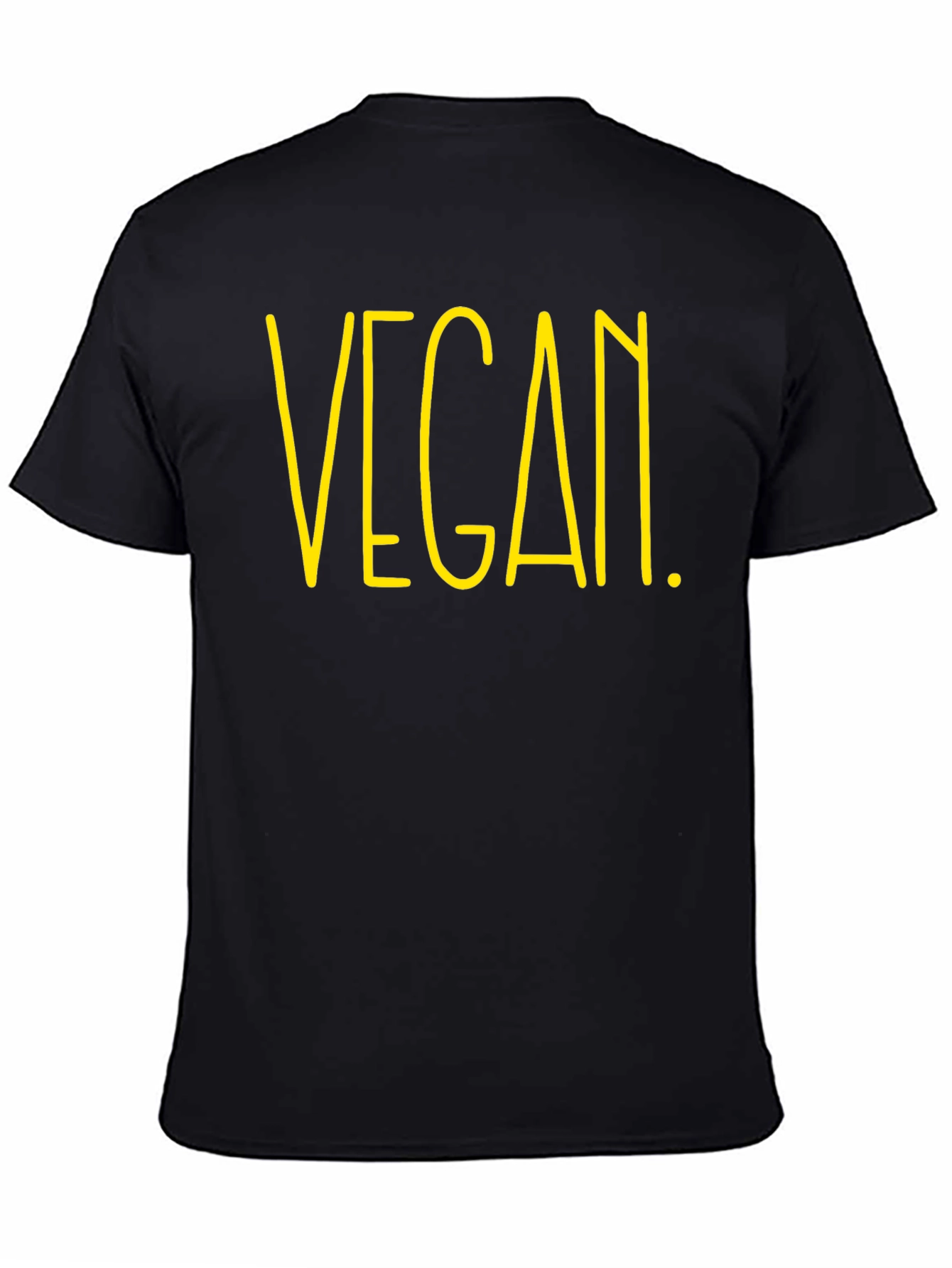 Vegan Graphic Tee - Black Cotton T-Shirt