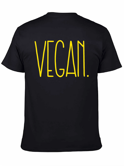 Vegan Graphic Tee - Black Cotton T-Shirt
