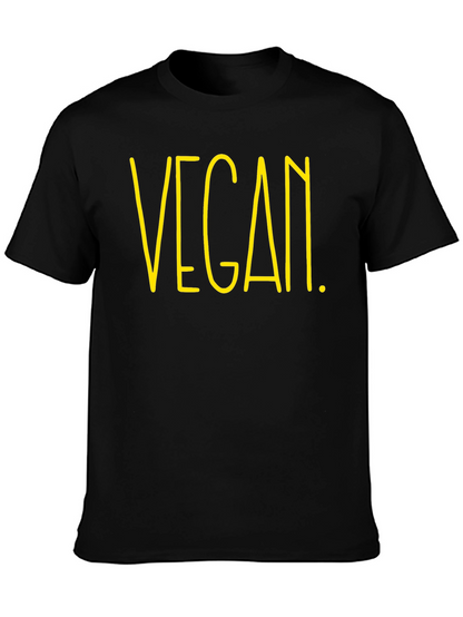 Vegan Graphic Tee - Black Cotton T-Shirt