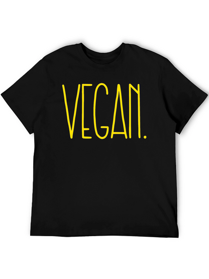 Vegan Graphic Tee - Black Cotton T-Shirt