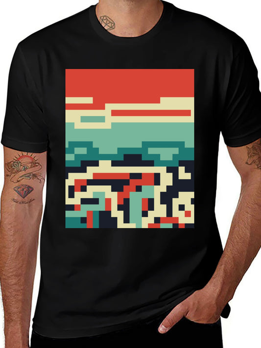 Retro Pixel Art Tee - Cool Graphic Design Shirt
