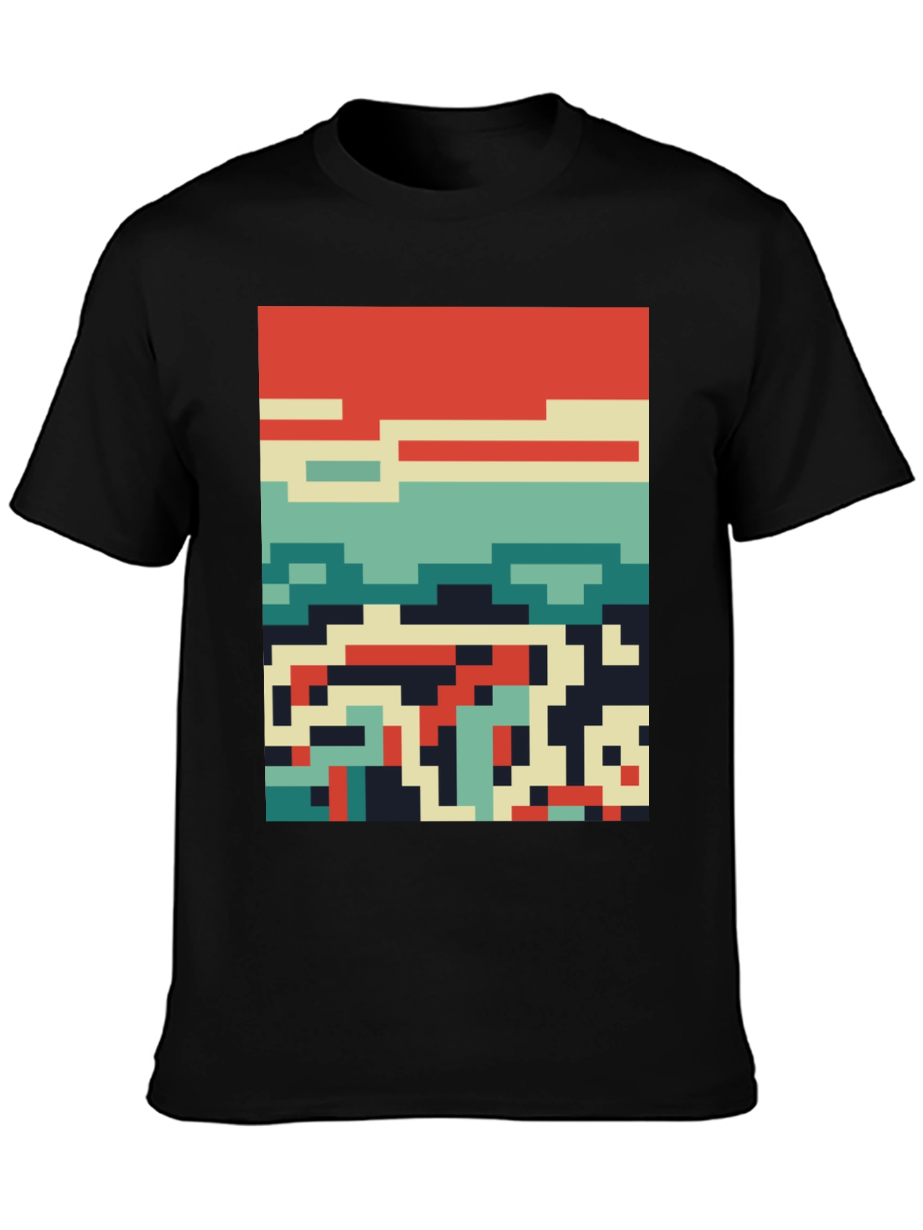 Retro Pixel Art Tee - Cool Graphic Design Shirt