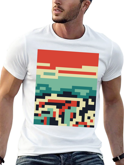 Retro Pixel Art Tee - Cool Graphic Design Shirt