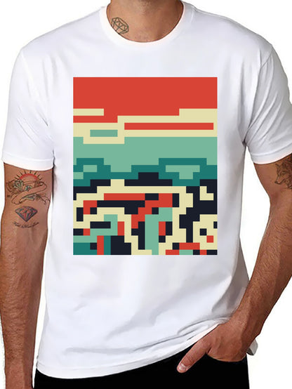 Retro Pixel Art Tee - Cool Graphic Design Shirt