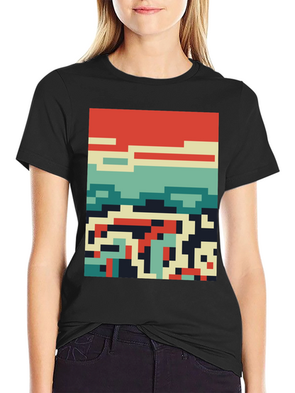 Retro Pixel Art Tee - Cool Graphic Design Shirt