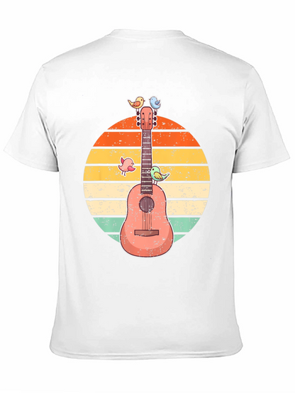 Retro Guitar & Birds Graphic Tee