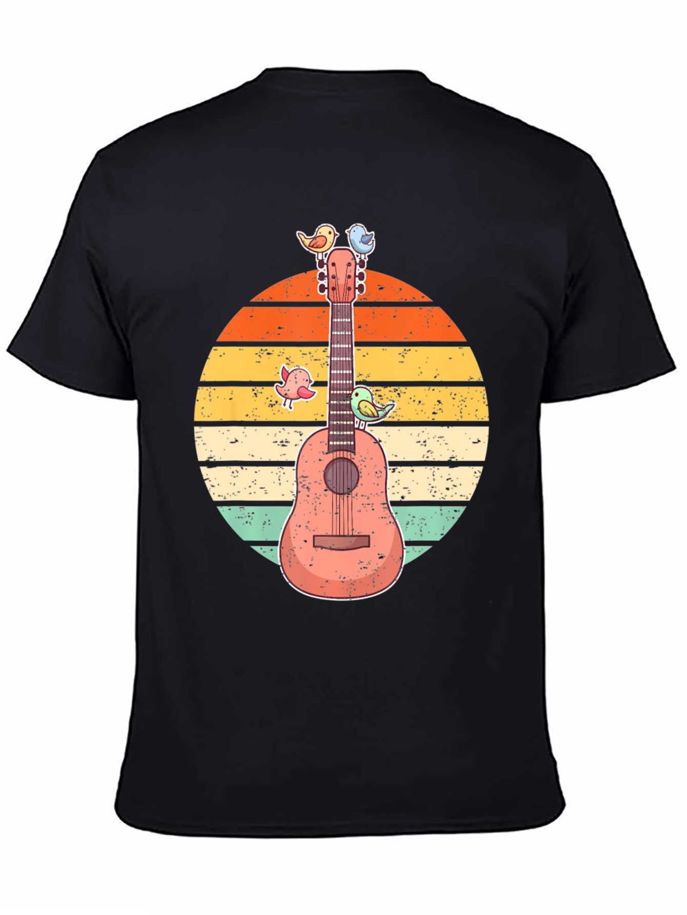 Retro Guitar & Birds Graphic Tee