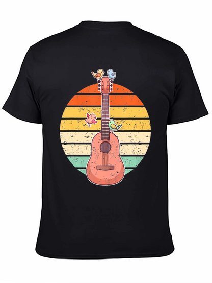 Retro Guitar & Birds Graphic Tee