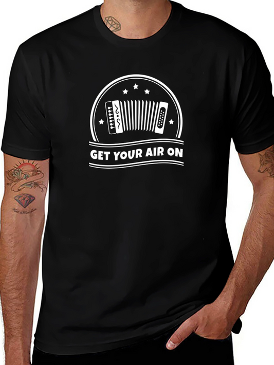 Get Your Air On Accordion Black T-Shirt