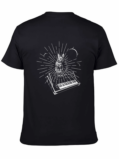 Cat Keyboardist Graphic Tee