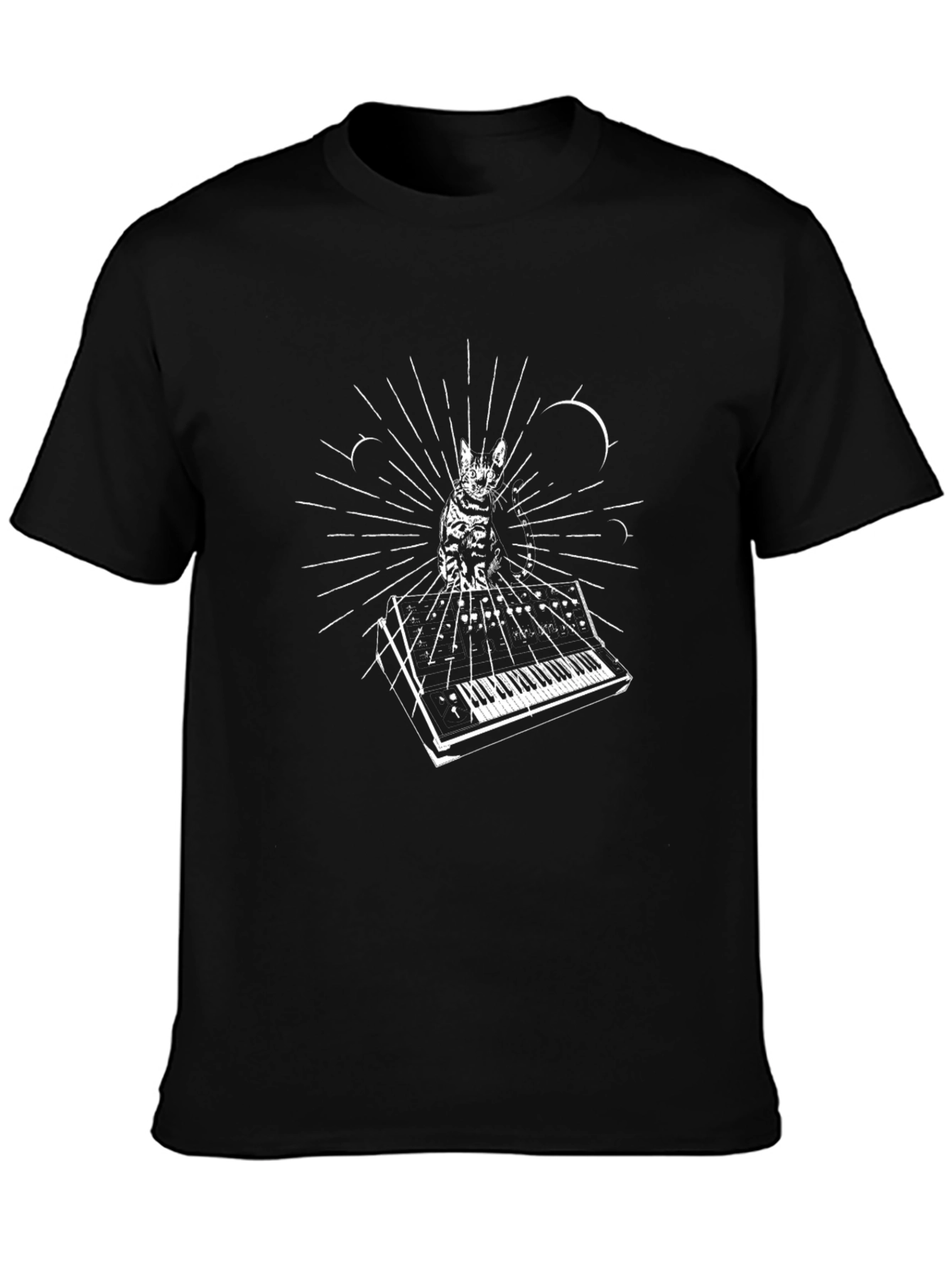 Cat Keyboardist Graphic Tee