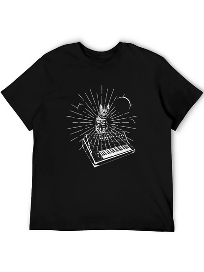 Cat Keyboardist Graphic Tee