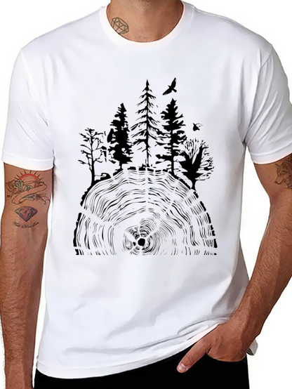 Natures Embrace Tee - Tree Ring Forest Design