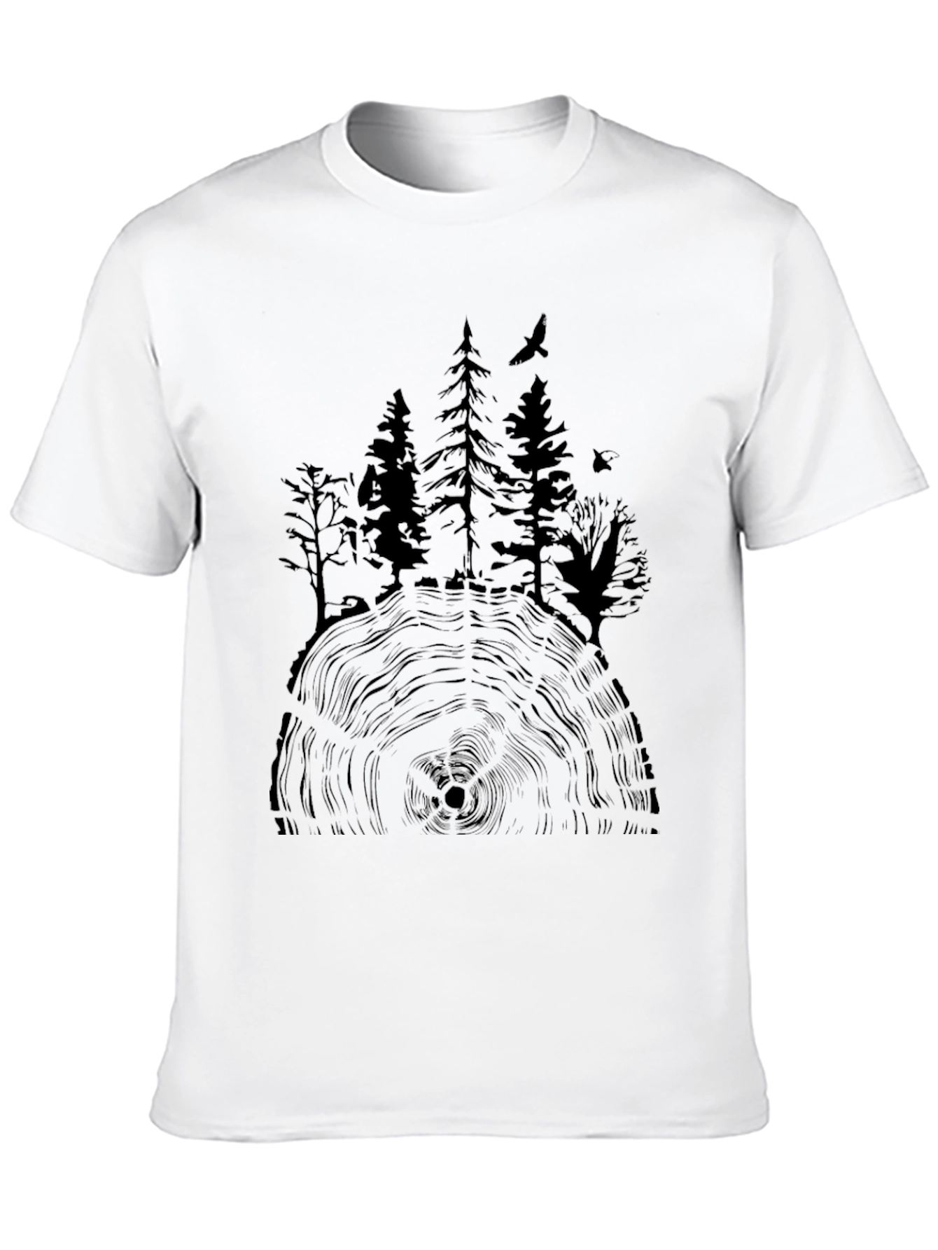 Natures Embrace Tee - Tree Ring Forest Design