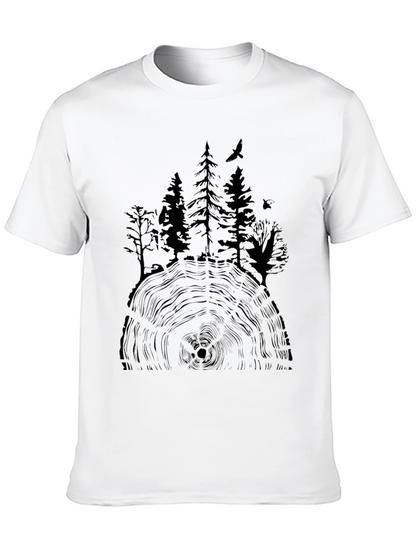 Natures Embrace Tee - Tree Ring Forest Design