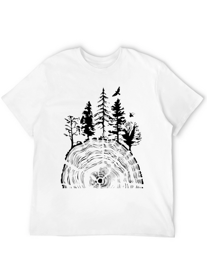 Natures Embrace Tee - Tree Ring Forest Design