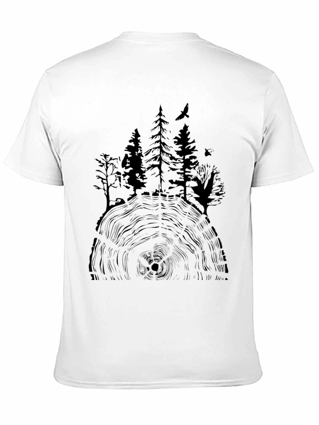Natures Embrace Tee - Tree Ring Forest Design