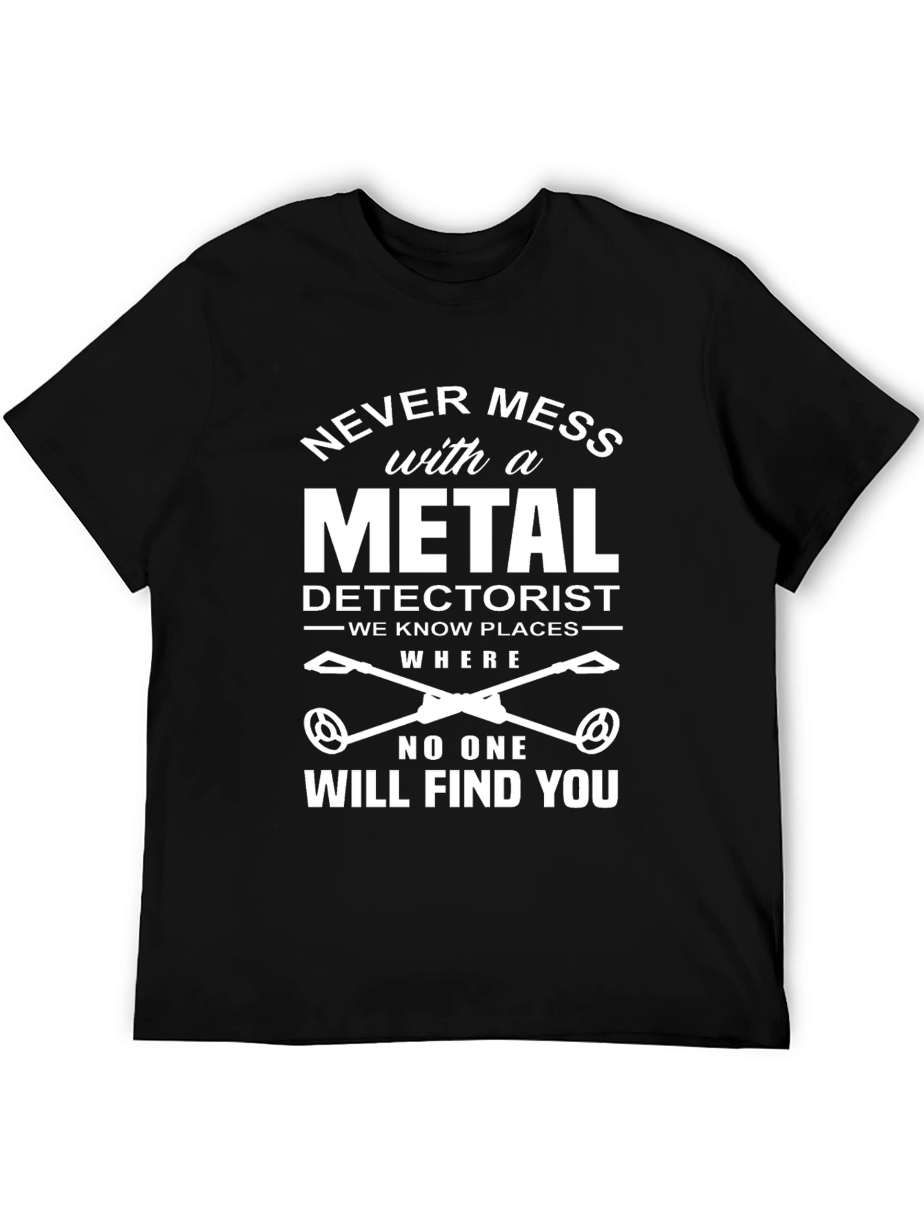 Metal Detectorist Graphic T-Shirt - Black